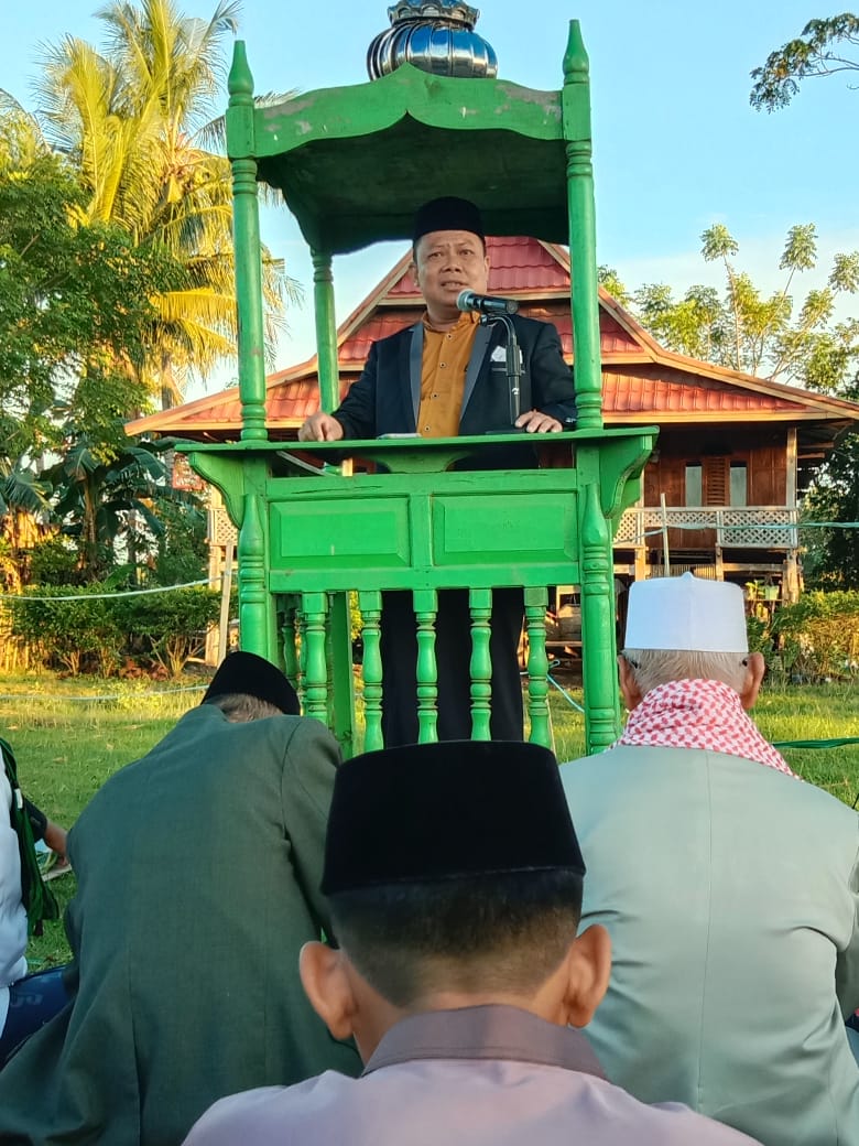 Program Visi Misi PJ Kepala Desa Lantang Di Bacakan Pada Perayaan Shalat Idul Fitri 1443 H