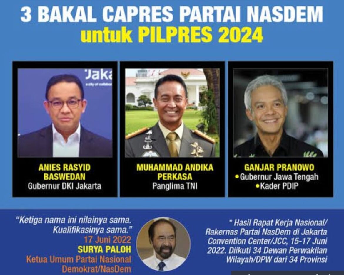 Hasil Rakernas Lahirkan Tiga Capres, Nasdem Pasangkayu Siap Memenangkannya