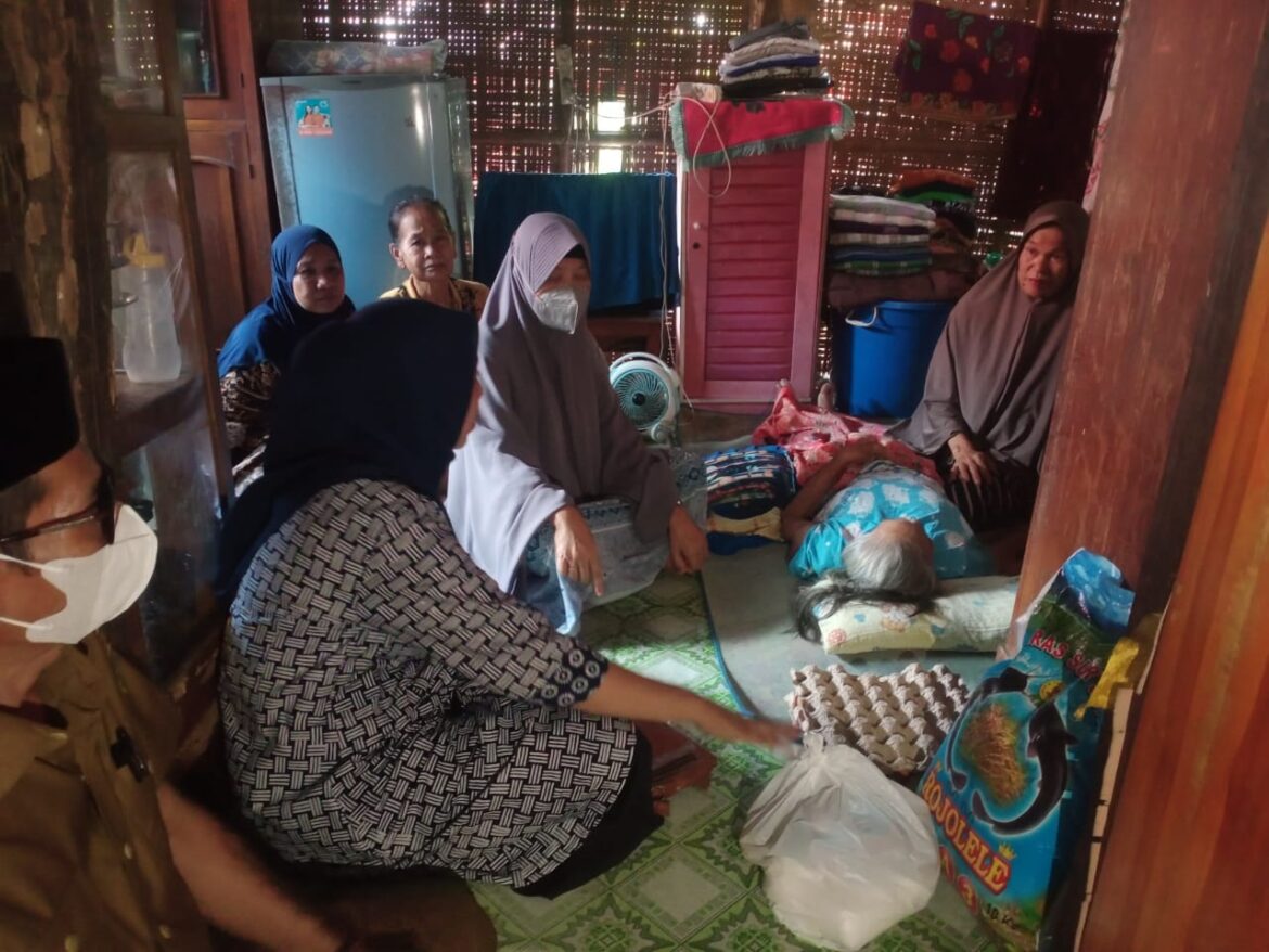 Ketua TP PKK Barru drg. Hj Hasnah Syamg Menjenguk Lansia Di Desa Siddo Kecamatan S Riaja