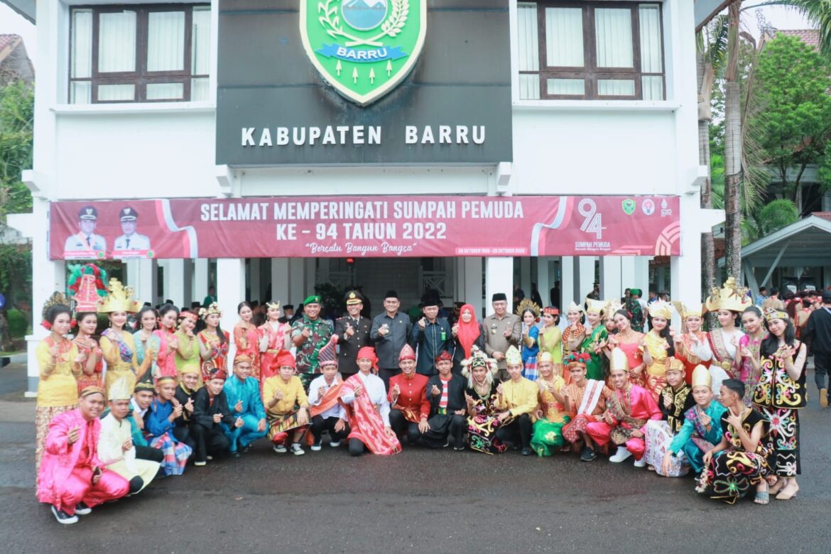 Bupati Barru Sebagai Inspektur Upacara Hari Sumpah Pemuda ke 94 Tahun