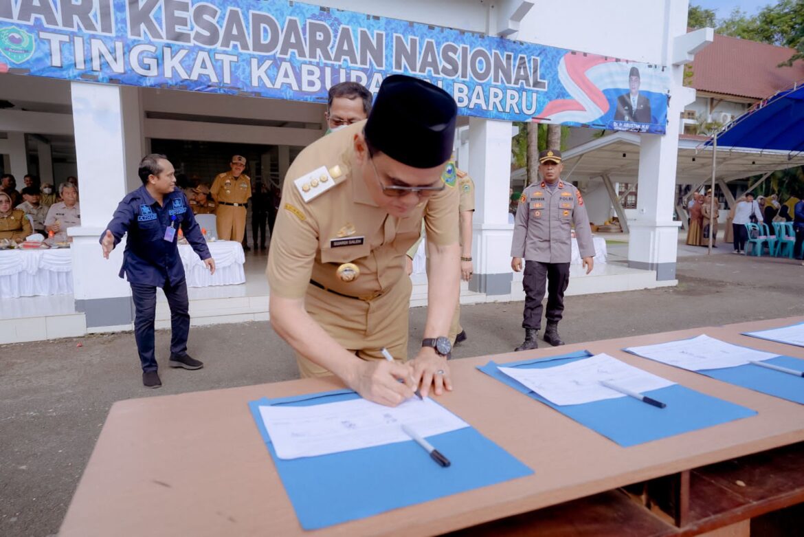 Bupati Barru Pada Deklarasi Damai Berharap Pelaksanaan Pilkades Srentak, Aman Tertib dan Damai