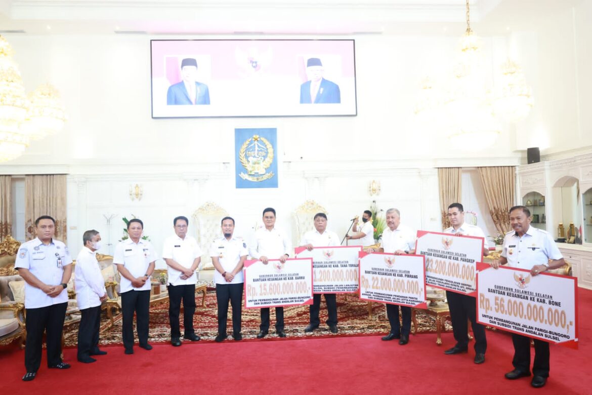 Bupati Barru Apresiasi  Atas Bantuan Keuangan dari Pemprov Sulawesi Selatan