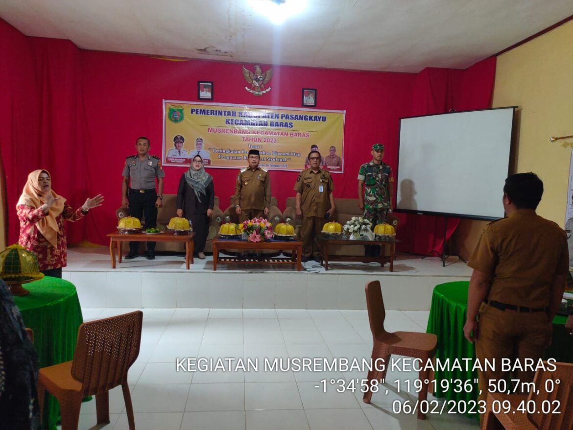 Kegiatan Musrembang Kecamatan Baras, Di Buka Bupati Pasangkayu H.Yaumil Ambo Djiwa SH