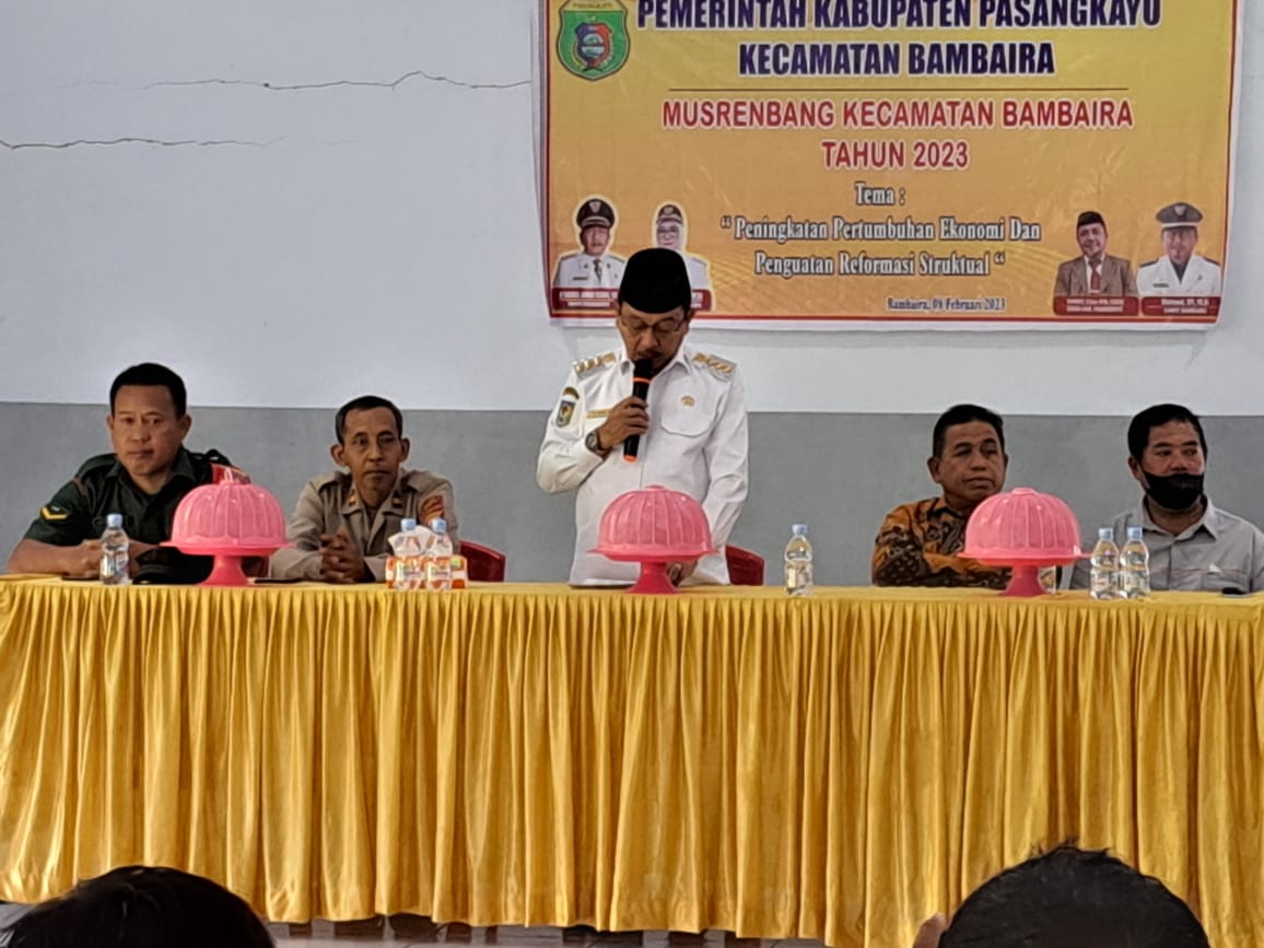 Bupati Buka Musrembang Kecamatan Bambaira, Dengan Tema Peningkatan Pertumbuhan Ekonomi