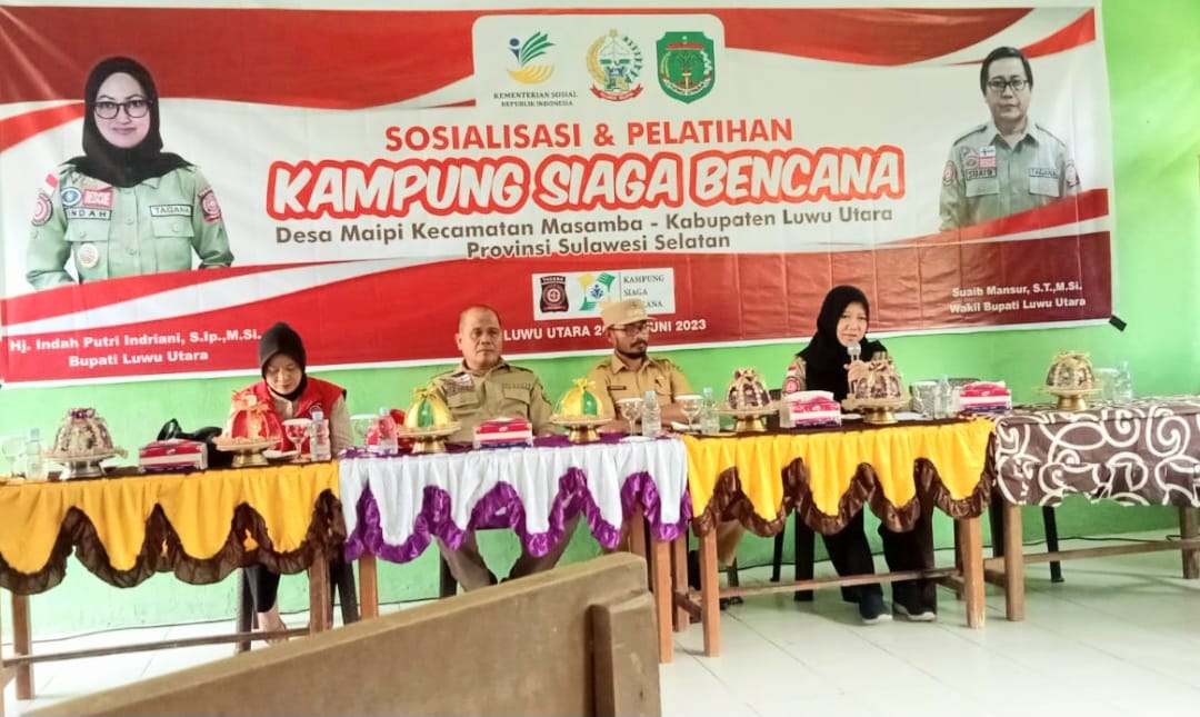 Desa Maipi Luwu Utara Diharap Jadi Model Desa Tangguh Bencana (Destana) Nasional.