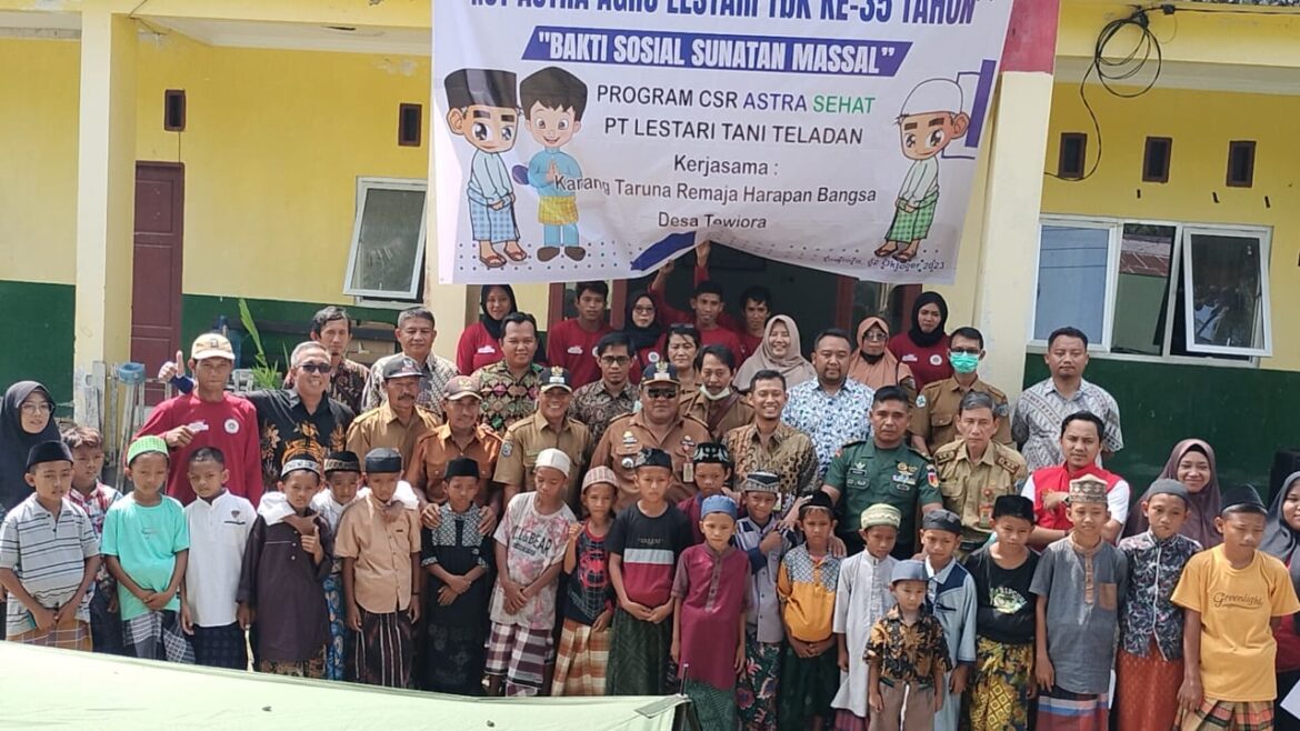 PT LTT Gelar Bakti Sosial Sunatan Massal di Ring Satunya Gandeng Karang Taruna