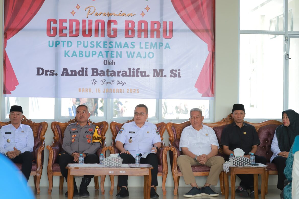 Pj Bupati Wajo Meresmikan Puskesmas Lempa Kecamatan Pammana
