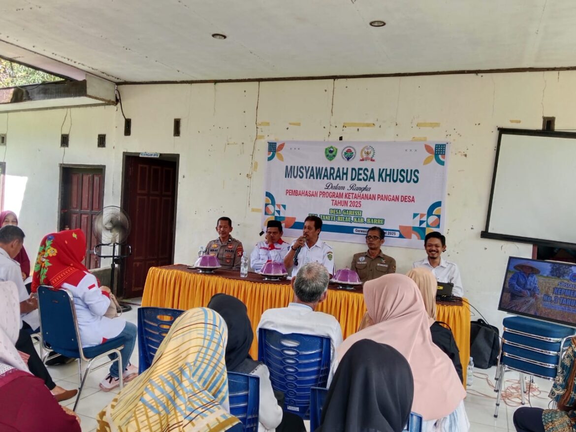 Kades Garessi Buka Musdesus Bahas Ketahanan Pangan