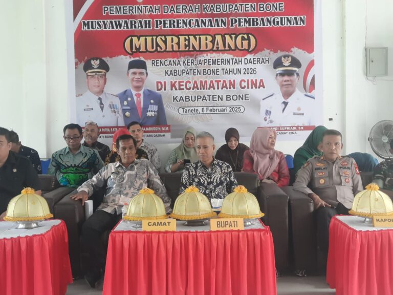 Pelaksanaan Musrenbang RKPD Kabupaten Bone Tahun 2026 Di Kecamatan Cina