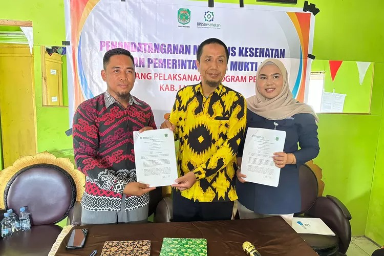 Desa Mukti Jaya Lakukan MoU Dengan BPJS Kesehatan Program Pesiar