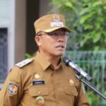 Jumail Mappile, Wakil Bupati Luwu Utara Terpilih Pimpin Apel Pagi Mengawali Aktivitasnya.