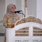 BUPATI GOWA, SITTI HUSNIAH TALENRANG. MENYAMPAIKAN PESAN TENTANG PEMBANGUNAN.