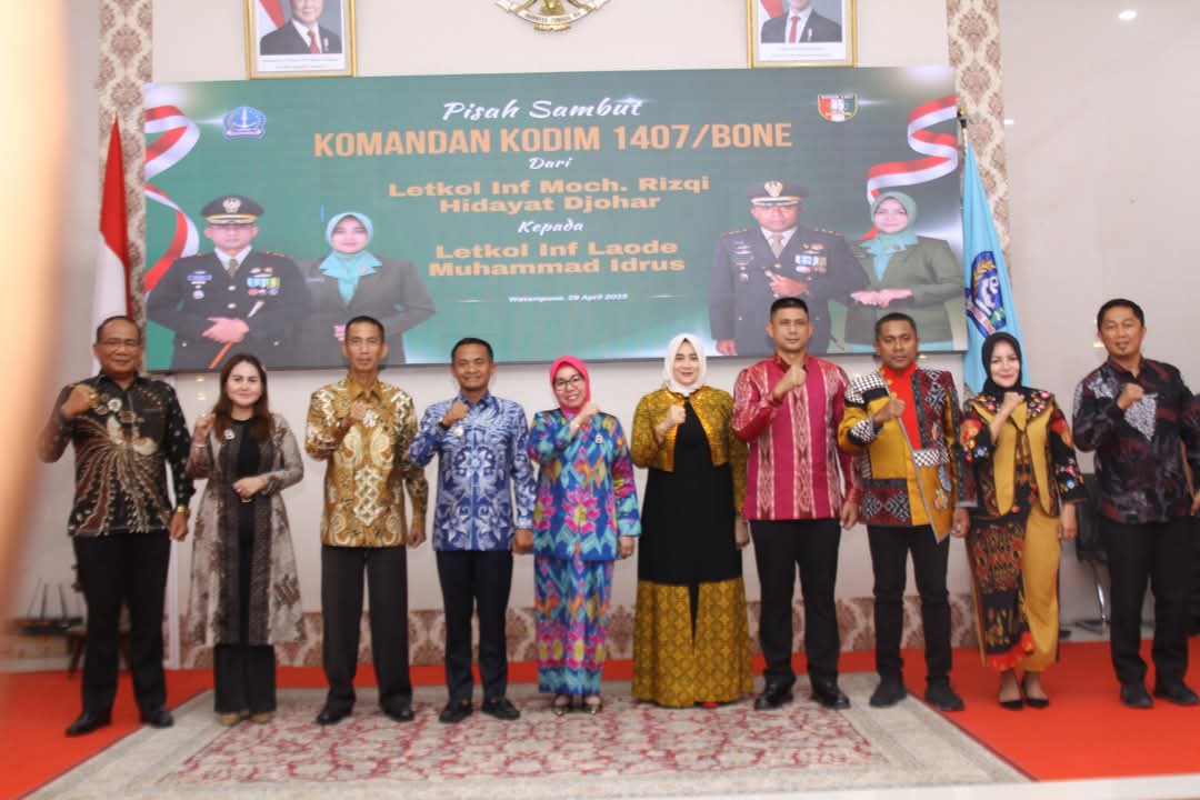 Kapolres Bone Hadiri Pisah Sambut Dandim 1407/Bone