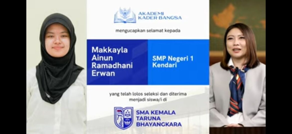 Salah Satu Perwakilan Polda Sultra Lolos Seleksi SMA Kemala Taruna Bhayangkara