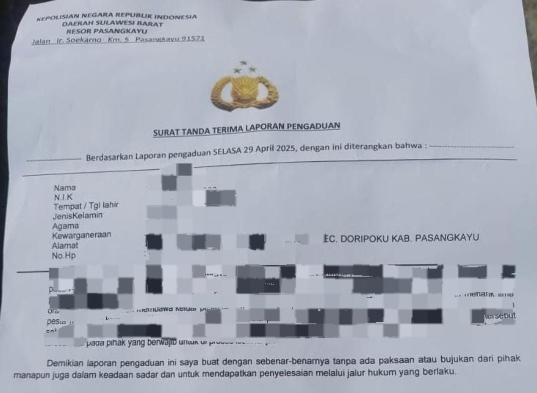 Lelaki Mabuk di Duripoku Dilapor Balik, Sat Reskrim Polres Pasangkayu Akan Periksa Besok