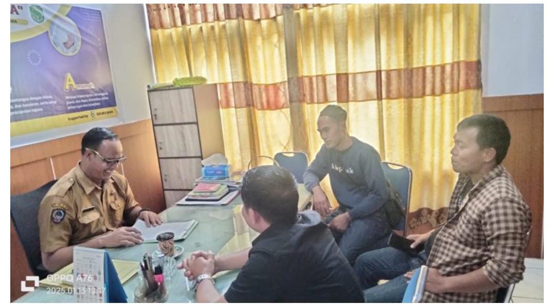 Ketua Gempita Luwu Utara Melakukan Audiens.Bersama Kepala Dinas Pertanian Luwu Utara