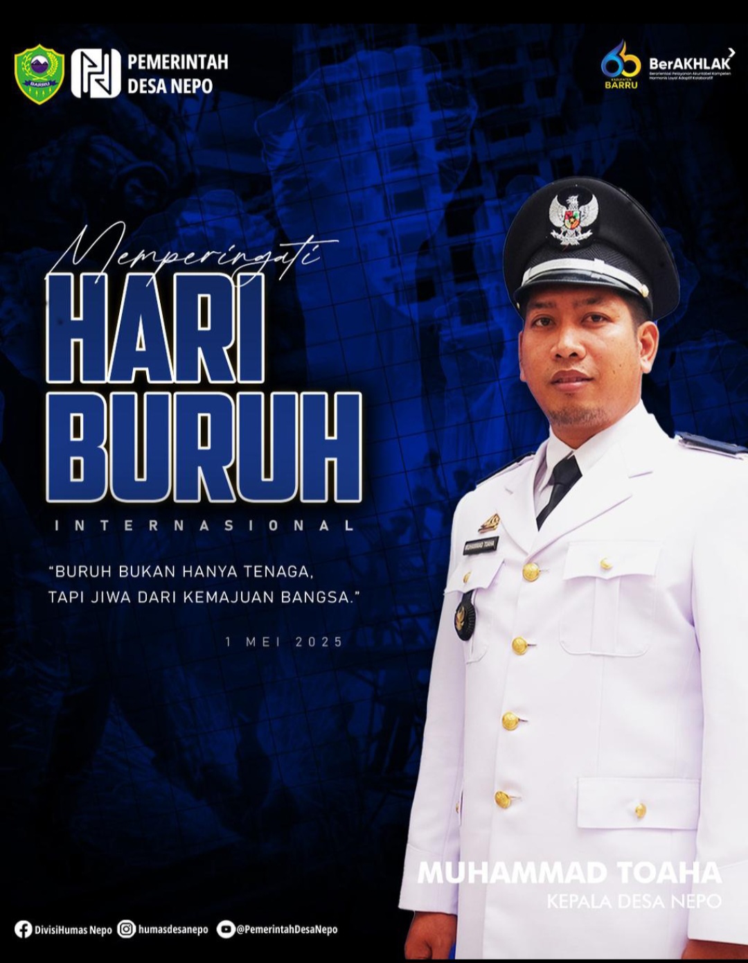 Kades Nepo: Selamat Hari Buruh Internasional