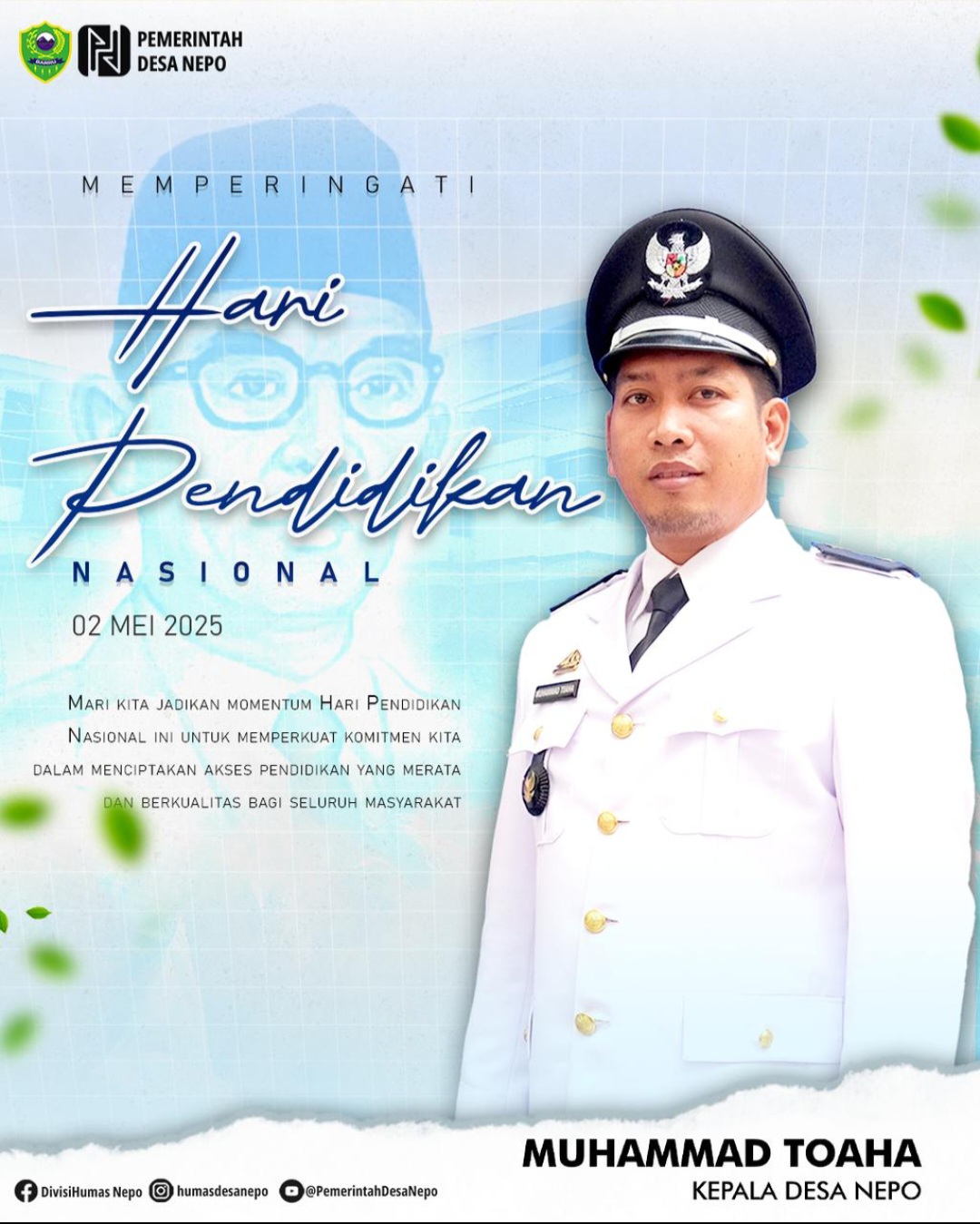 Kepala Desa Nepo Ucapkan Selamat Hari Pendidikan Nasional