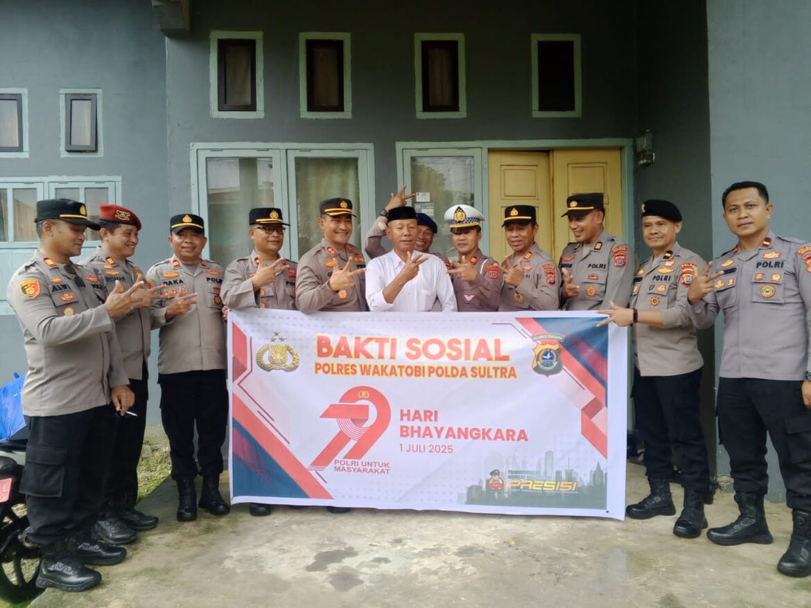 Polres Wakatobi Salurkan Paket Sembako dalam Rangka Hari Bhayangkara ke-79