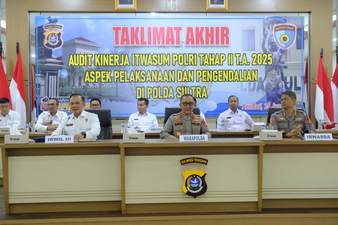 Polda Sultra Gelar Taklimat Akhir Audit Kinerja Itwasum Polri Tahap II T.A. 2025