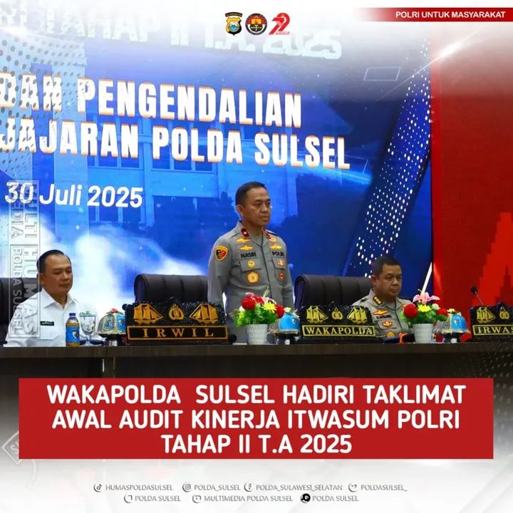 *Wakapolda Sulsel Hadiri Taklimat Awal Audit Kinerja Itwasum Polri Tahap II T.A 2025*