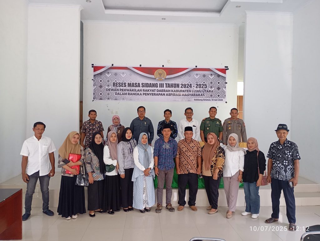 DPRD Luwu Utara Dapil V Gelar Reses Masa Sidang III di Kantor Kecamatan Sabbang Selatan