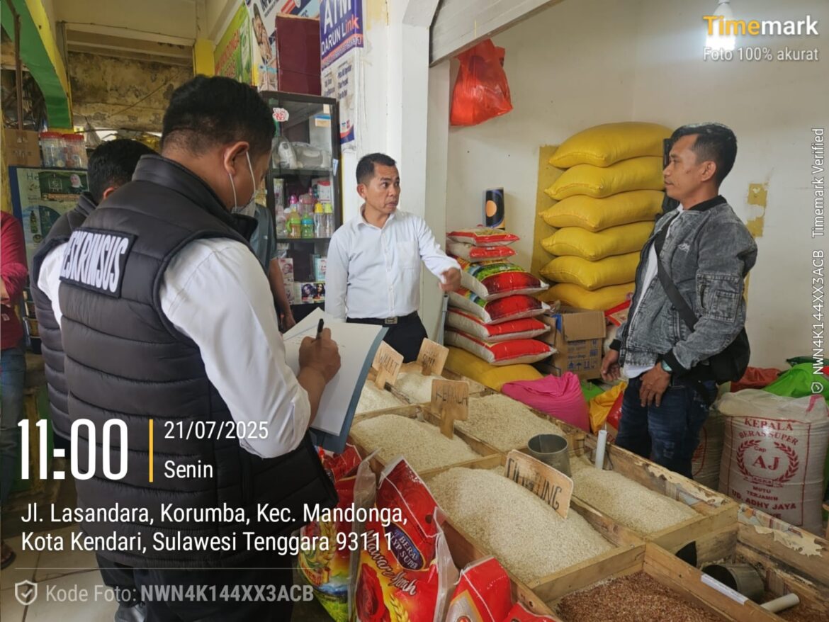 Satgas Pangan Polda Sultra Cek Stok dan Harga Beras di Kendari dan Sekitarnya