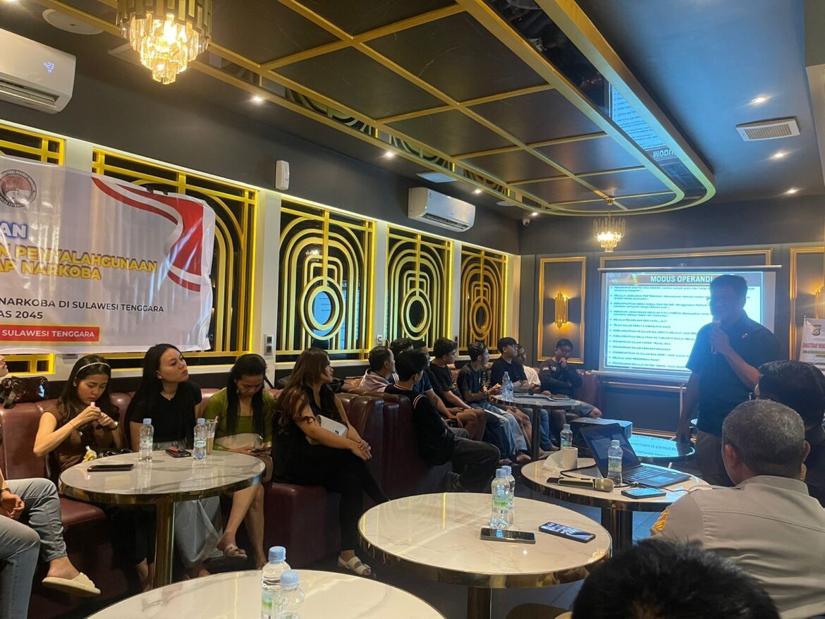 Polda Sultra Gelar Penyuluhan Bahaya Narkoba di Tempat Hiburan Malam Gatsby Kendari