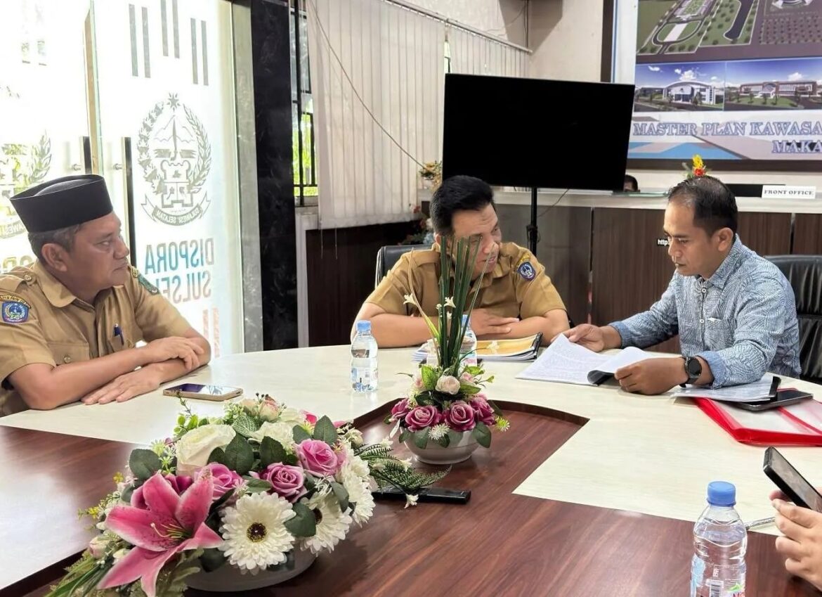 Sinkronisasi Program Kepemudaan, Kadisporapar Luwu Utara Sambangi Dispora Sulsel.