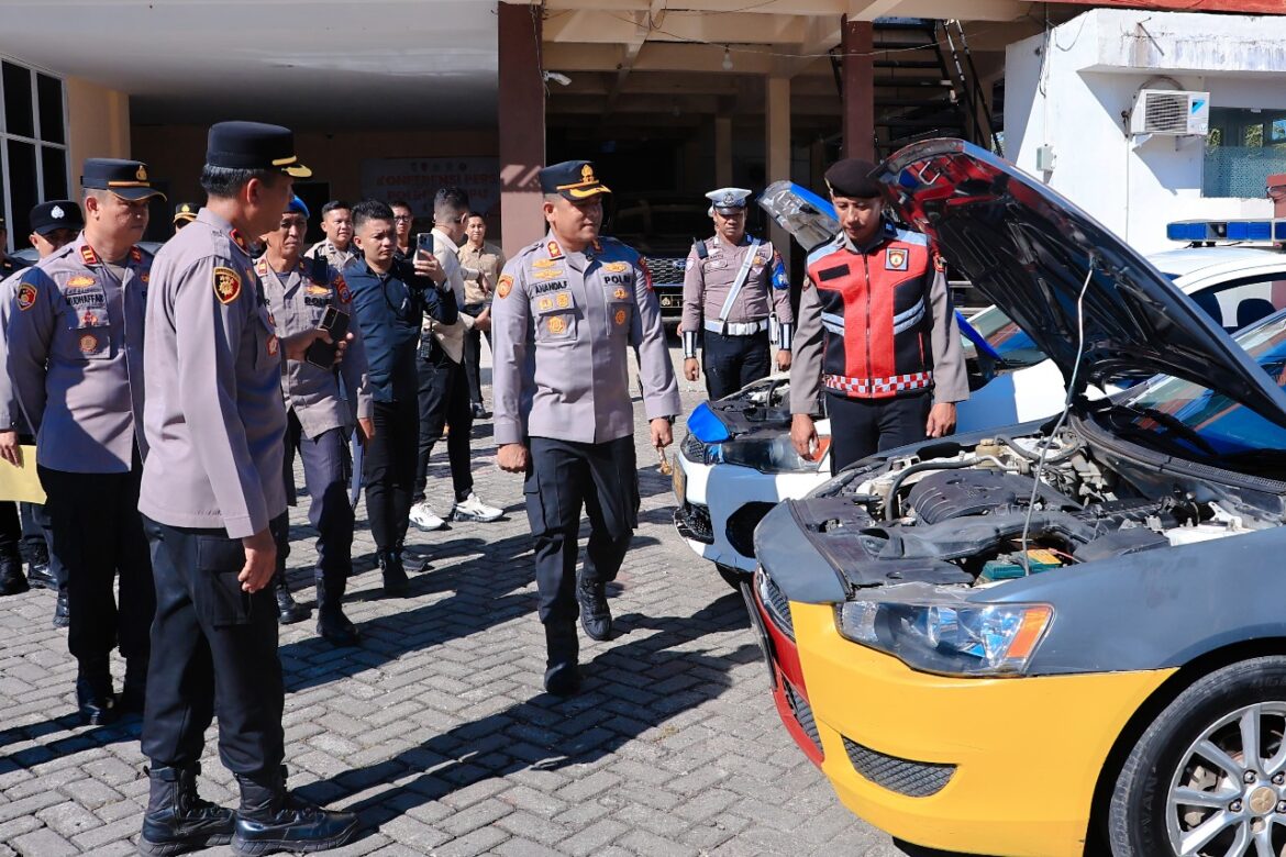 AKBP Ananda Fauzi Cek Kendaraan Dinas Polres dan Polsek