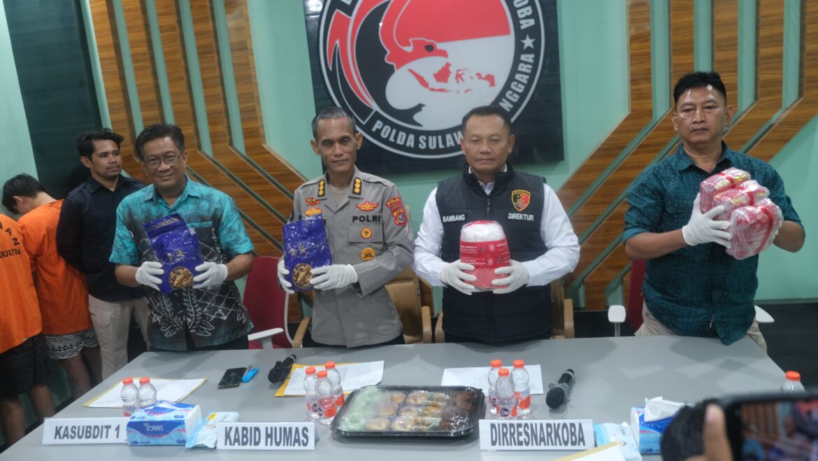 *Ditresnarkoba Polda Sultra Ungkap 6,8 Kg Sabu dalam Tiga Kasus Besar, Tiga Tersangka Diamankan*