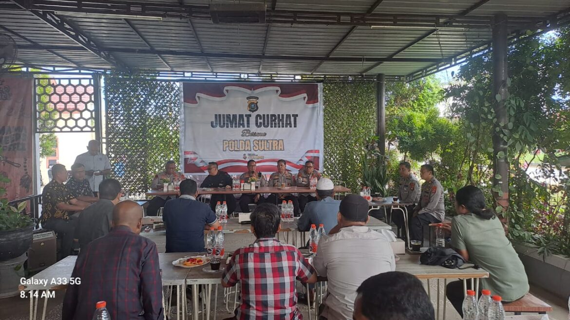 *Dirbinmas Polda Sultra Gelar “Jumat Curhat” Bersama Warga Kota Kendari*