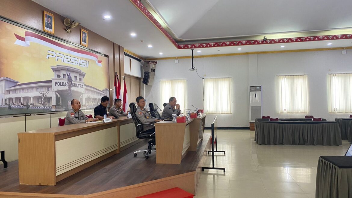 *Polda Sultra Hadiri Rapat Persiapan Gerakan Pangan Murah Polri 2025 Secara Virtual*
