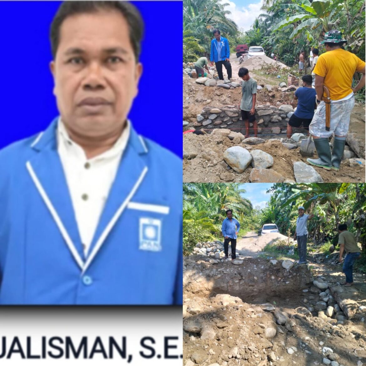 Jalisman Anggta DPRD Dari Fraksi PAN Luwu Utara Bangun Plat Ducker Pakai Dana Pribadi Demi Kepentingan Warga