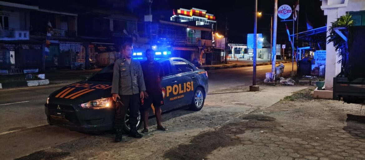Polsek Balusu Tingkatkan Patroli Malam untuk Jaga Keamanan dan Ketertiban Warga