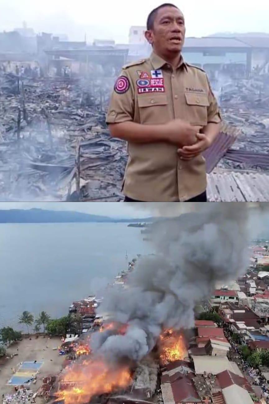 Bupati Luwu Timur, Ir.Irwan Bachri Syam Ditengah-Tengah Keluarga Korban Kebakaran.