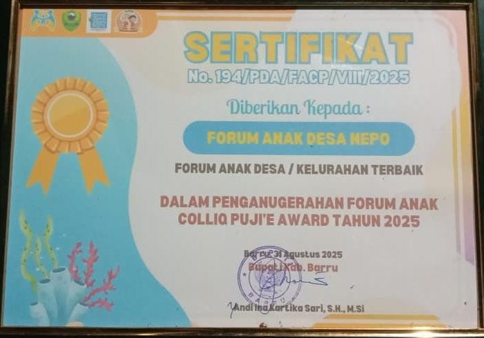 Forum Anak Desa Nepo Raih Penghargaan Bergengsi di Ajang FACP 2025