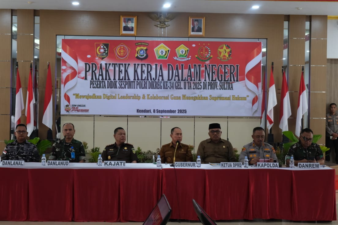 *Tujuh Peserta Didik Sespimti Polri Praktek Kerja Dalam Negeri (PKDN) di Polda Sultra*