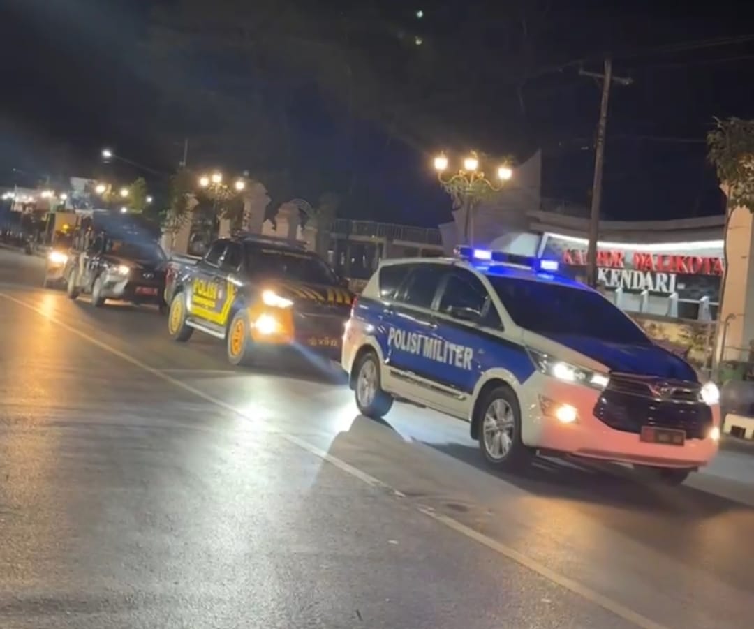 Patroli Gabungan Skala Besar TNI–Polri dan Instansi Terkait Jaga Kondusifitas Kota Kendari