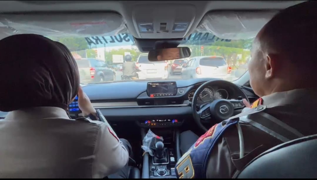 *Ditlantas Polda Sultra Gelar Patroli dan Himbauan Lalu Lintas di Kota Kendari*