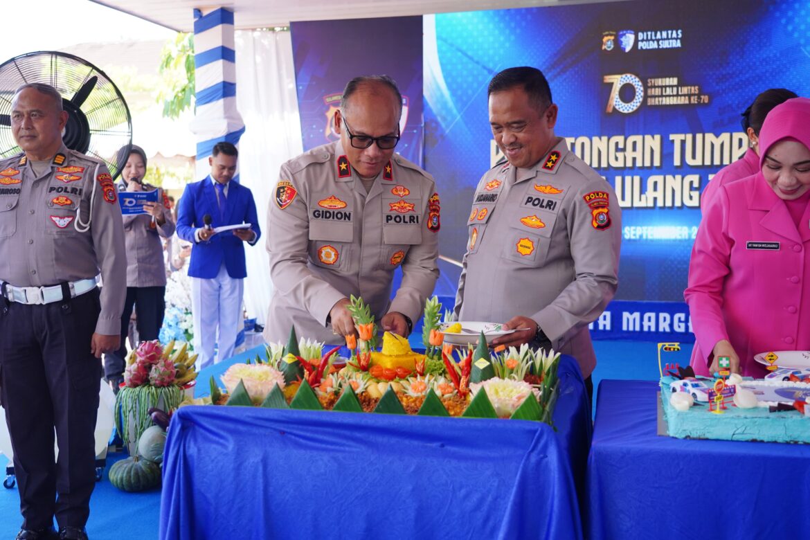 Syukuran Hari Lalu Lintas Bhayangkara ke-70. Kapolda Sultra : Fokus Utama Menurunkan Angka Lakalantas*