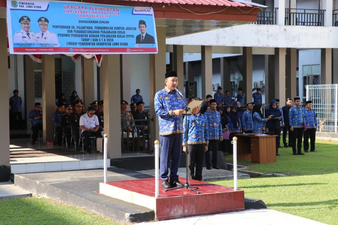 Bupati Andi Rahim Resmi Lantik 288 PPPK di Hari Kesaktian Pancasila.