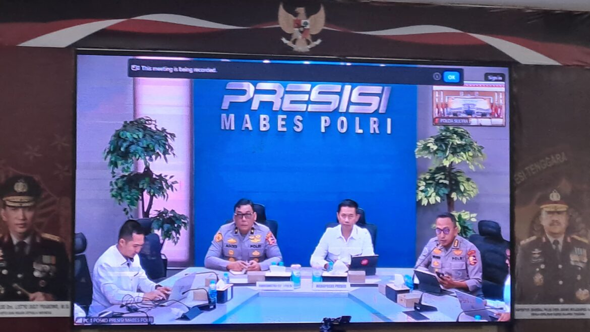 *Polda Sultra Mengikuti Anev Quick Wins dan Pengisian Survei OCHI Secara Daring*