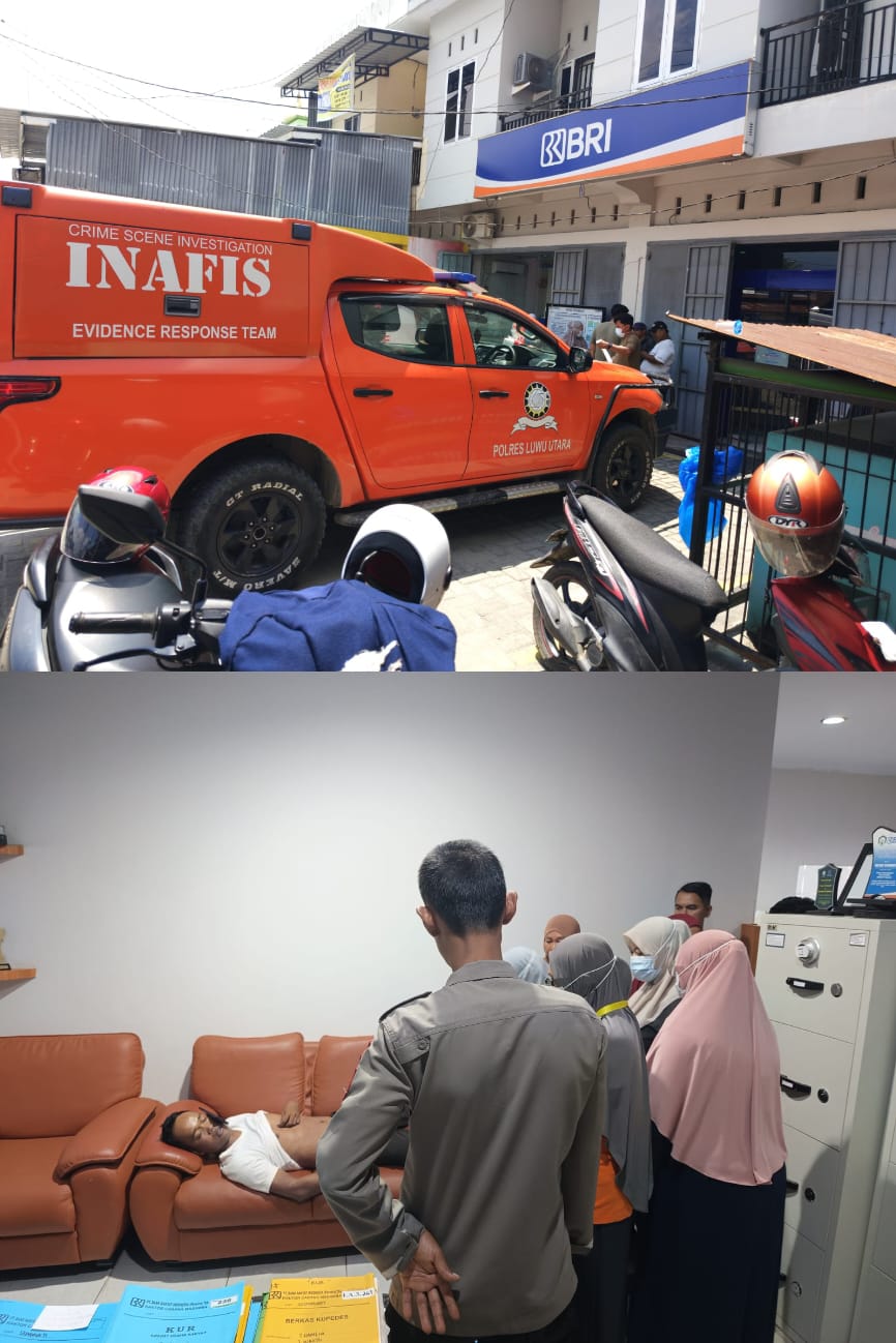 Ditemukan Seorang Mayat Laki-Laki Di Kantor Unit BRI Bone-Bone Lutra.