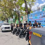 Personel Ditsamapta Polda Sultra Gelar Patroli Mobile di Lokasi Pelaksanaan STQH Nasional XXVIII di Kendari