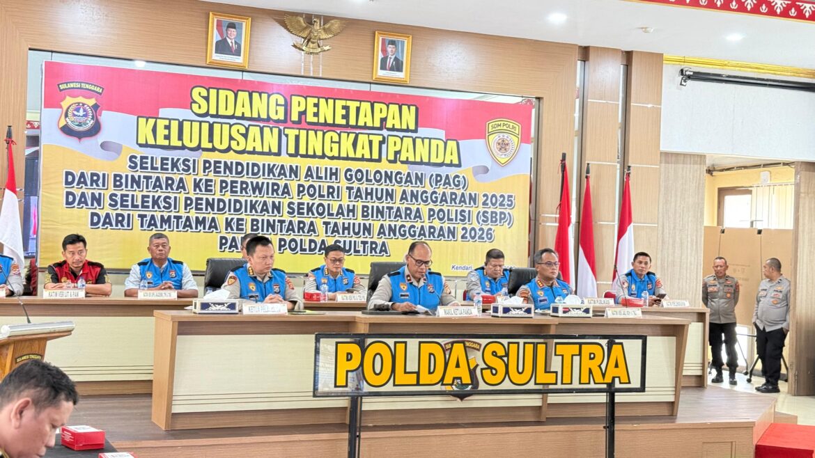 Wakapolda Sultra Pimpin Sidang Penetapan Kelulusan Seleksi PAG dan SBP Tahun 2025-2026*