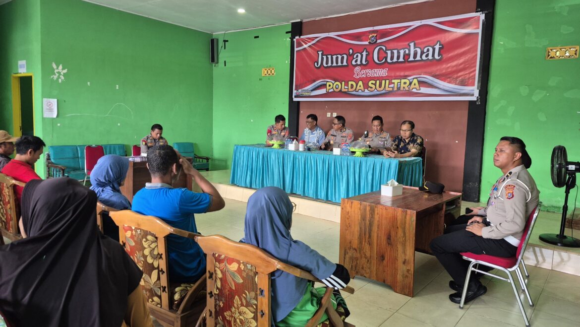 *Polda Sultra Gelar Jumat Curhat dan Pemeriksaan Kesehatan di Kelurahan Bungkutoko*