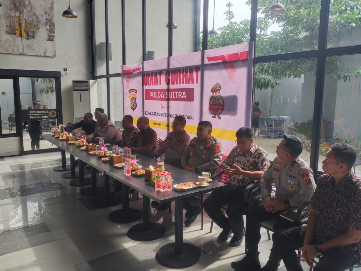 *Polda Sultra Gelar Jumat Curhat Bersama Influencer Kendari, Bahas Keamanan Siber dan Etika Bermedia Sosial*