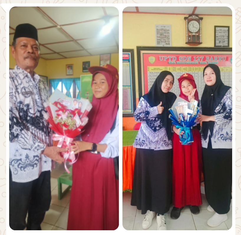 ​Raih Juara OSN, Annisa Faiha Dapat Kado Spesial dari Kepala Sekolah dan Guru Pembimbing SDN 127 Barru