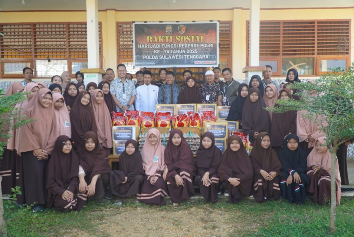 Satker Fungsi Reserse Polda Sultra Gelar Bakti Sosial